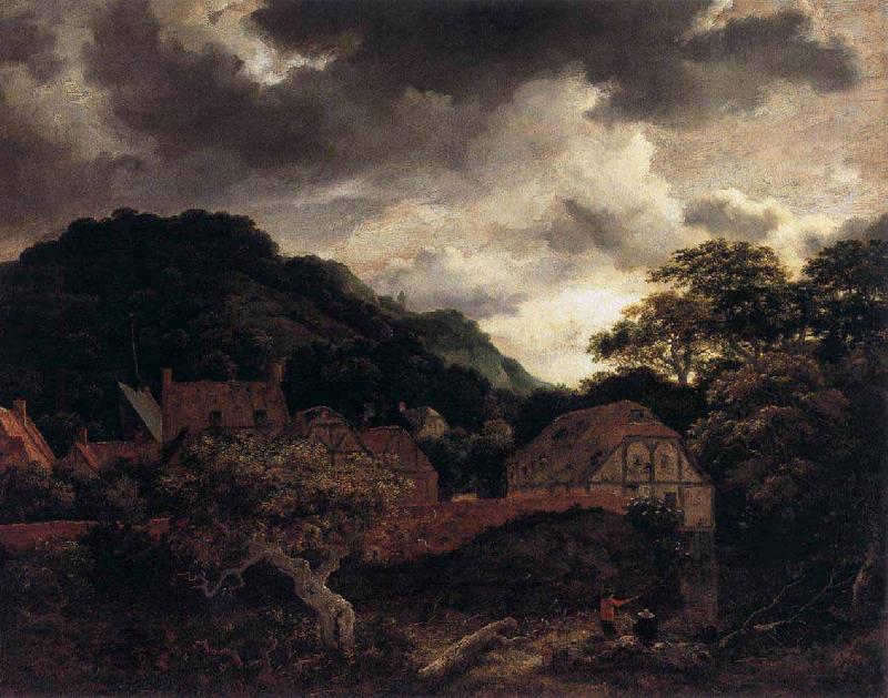 Jacob Isaacksz. van Ruisdael Village at the Wood's Edge oil painting image
